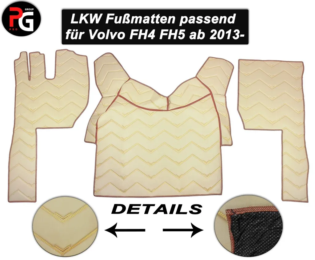Interni in Pelle Volvo FH4 FH5: Tappetini LUX per Cabine d'Eccellenza