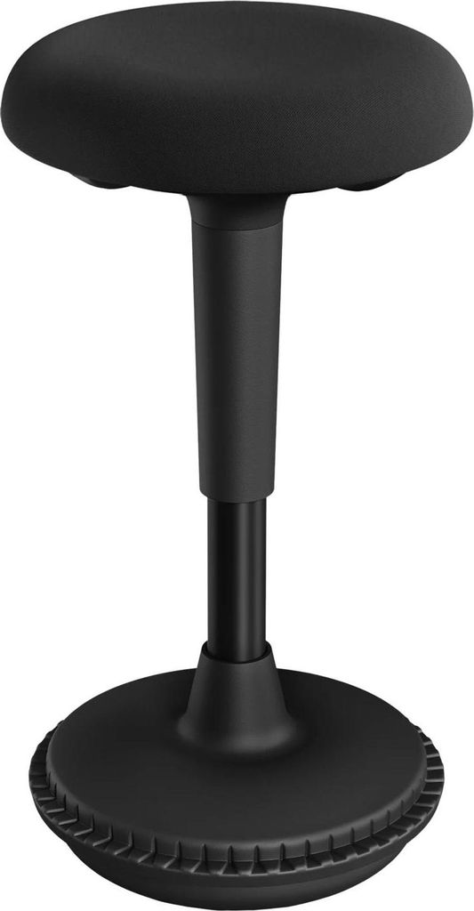 Ergonomischer Bürohocker - Sitz-Steh Hocker - Höhenverstellbar 55,5–74 cm - Wippfunktion - Rutschfester Standfuß - Runde Sitzfläche aus Schau...