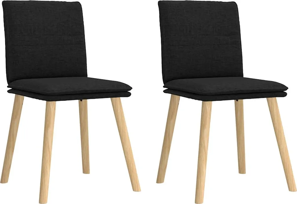 Set 2 Sedie Eleganti in Tessuto Nero: Raffinatezza e Comfort