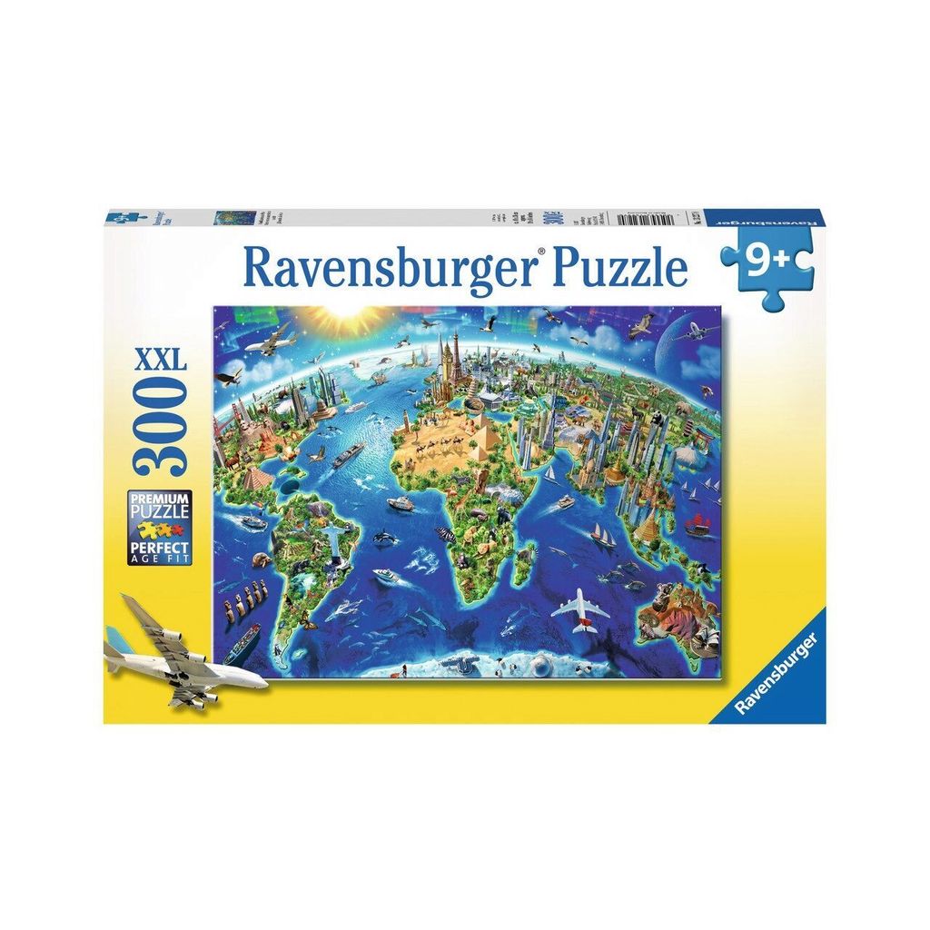 RAVENSBURGER Puzzle Weltansichten Karte XXL 300 Teile