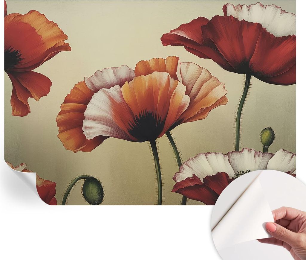 Selbstklebende Wandtapete - Dekorative Tapete für Wohnzimmer - Klebefolie für Wandbilder - Tapetenfolie für Wanddekoration - 208x146 cm - Fröhl...