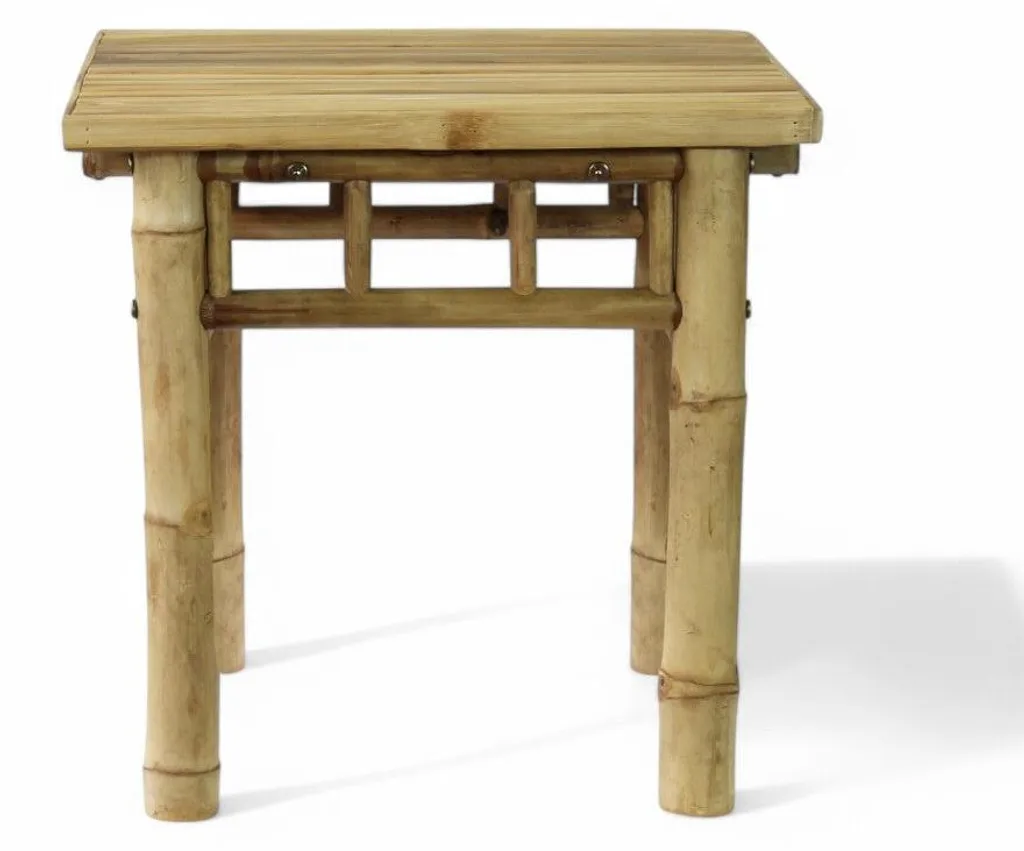 Table basse Aviation 45 en bambou brun robuste et design compact - 5