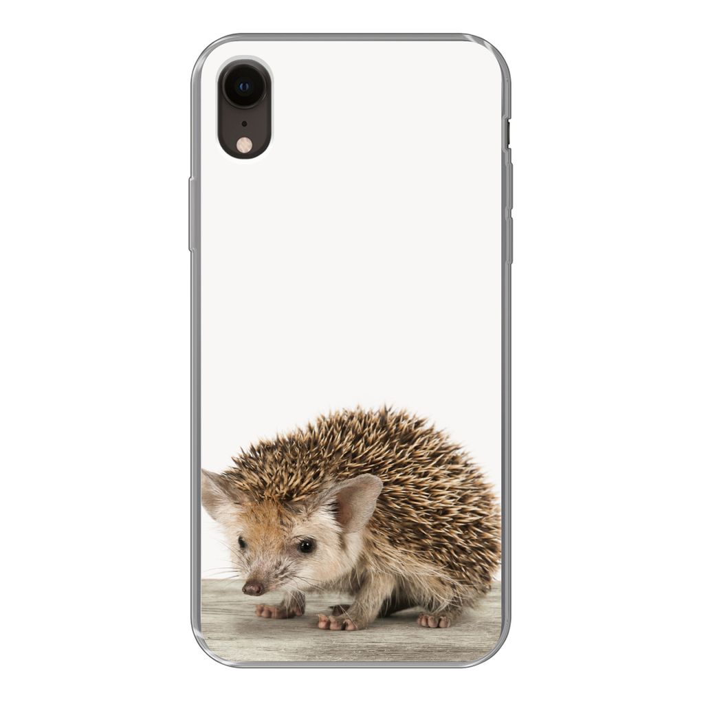 MuchoWow Handyhülle Schutzhülle Hülle für iPhone XR Igel - Tiere - Jungen - Mädchen Silikon Softcase Handy Hülle - Schutzdeckel