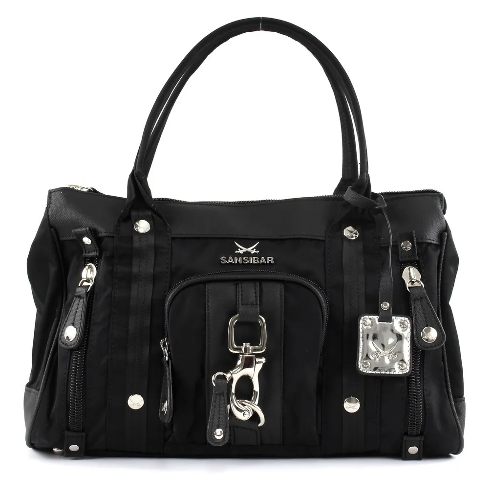 Sansibar Typhoon Zip Shoulder Bag Noir - Sac à épaule élégant en nylon