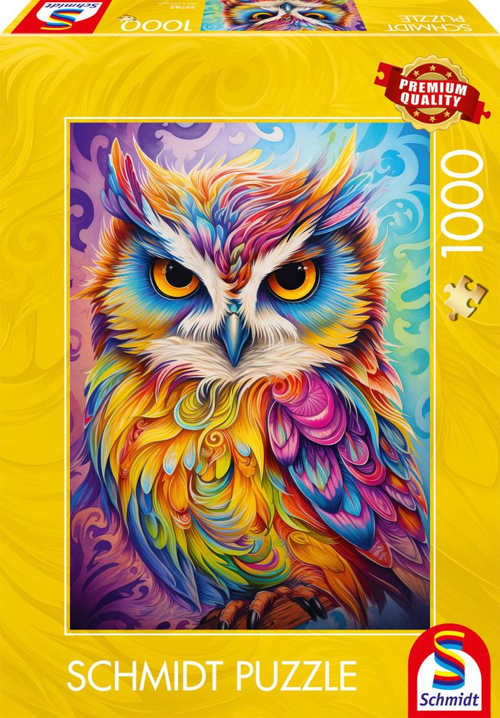 Schmidt® Spiele 59782 Eule im Papageienkleid Puzzle, 1.000 Produktbild 