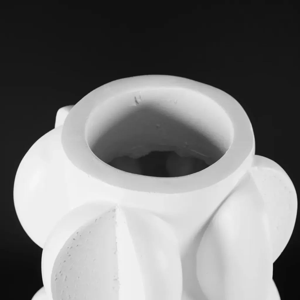 Vase décoratif blanc mat 37 cm - Déco de table et centre de table chic - 8