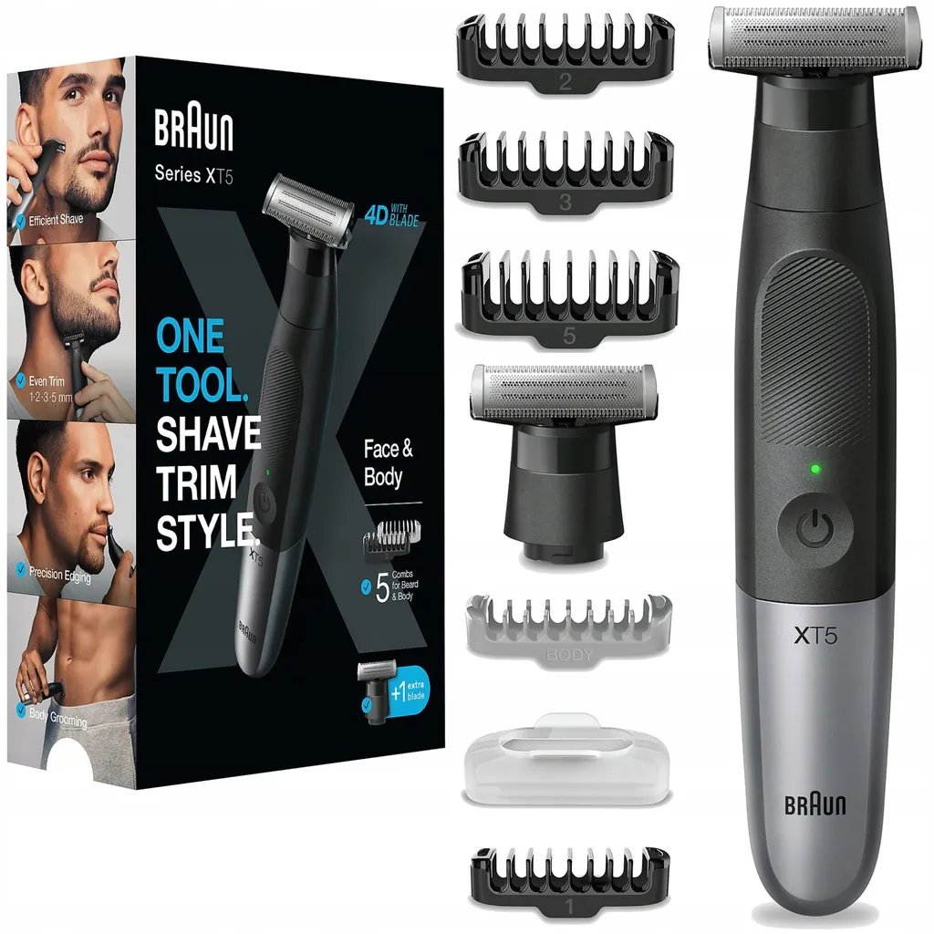 Rasoir pour homme Braun Serie X XT5110 idéal pour barbe courte et corps