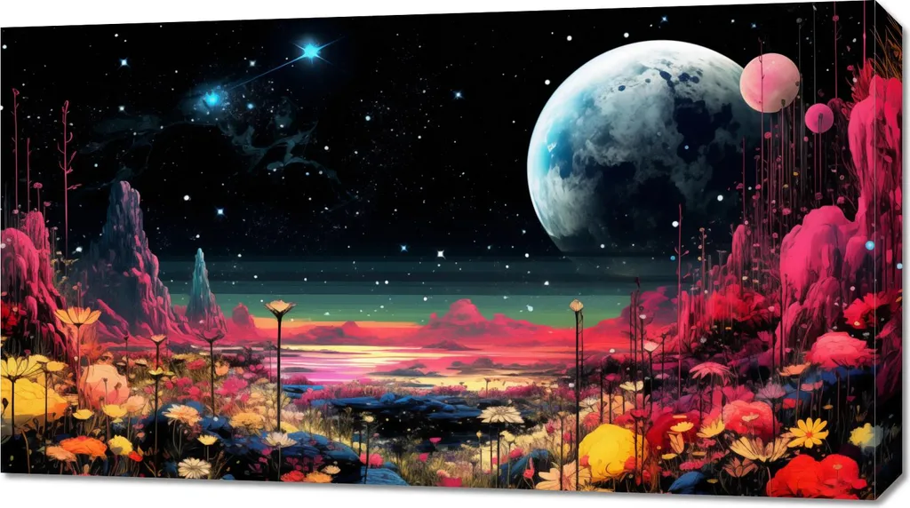 Quadro Moderno 90x50cm Un altro mondo - Decorazione Parete Design