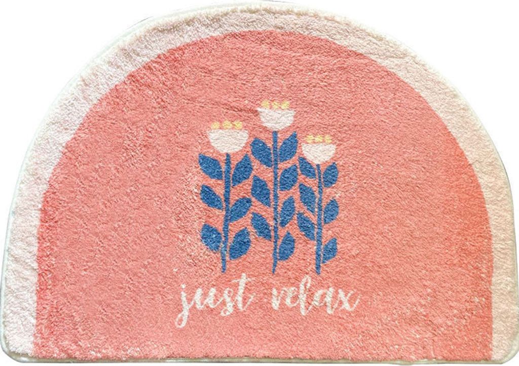 360Home Badezimmermatte Badvorleger Teppich Fußmatten für das Badezimmer rosa 60cm*90cm