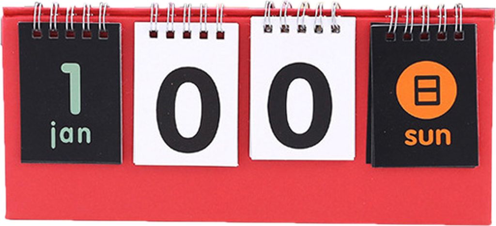 Countdown-Kalender, klarer Druck, doppelte Spule, dreieckige Basis, moderner Stil, Prüfungserinnerung, Schreibtischkalender, Dekoration, tägliche...