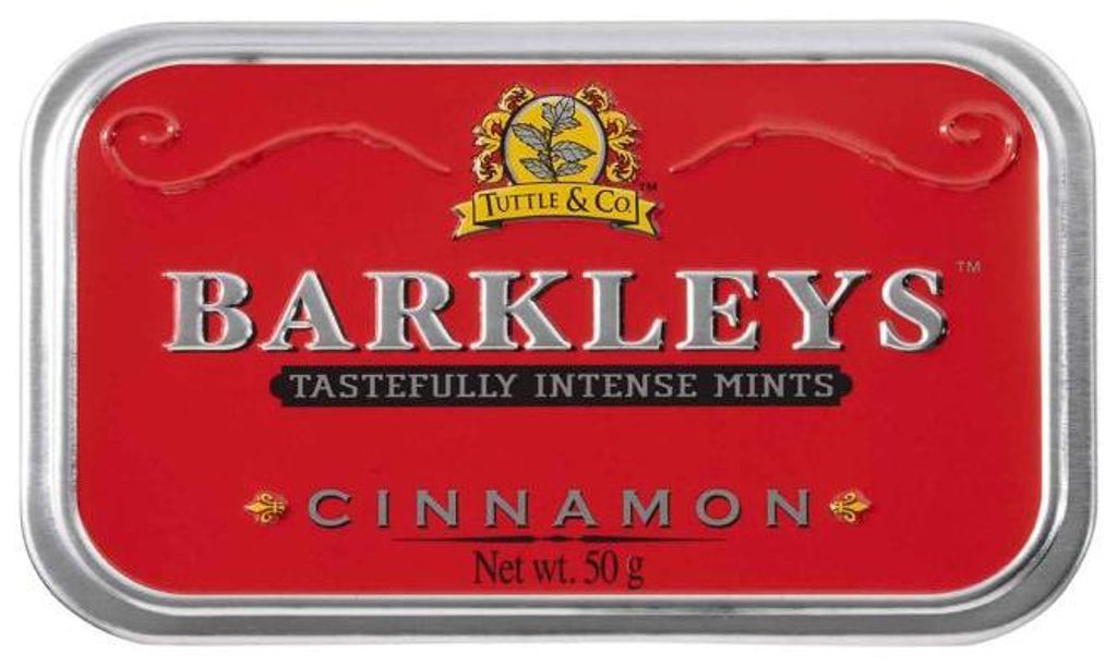 Barkleys Cinnamon Pastillen mit Zimt in einer Metalldose Produktbild 