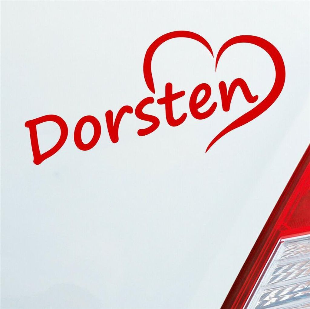 Auto Aufkleber Dorsten Herz Stadt City Liebe Love Heimat 17x8 cm Rot Sticker Heckscheibenaufkleber