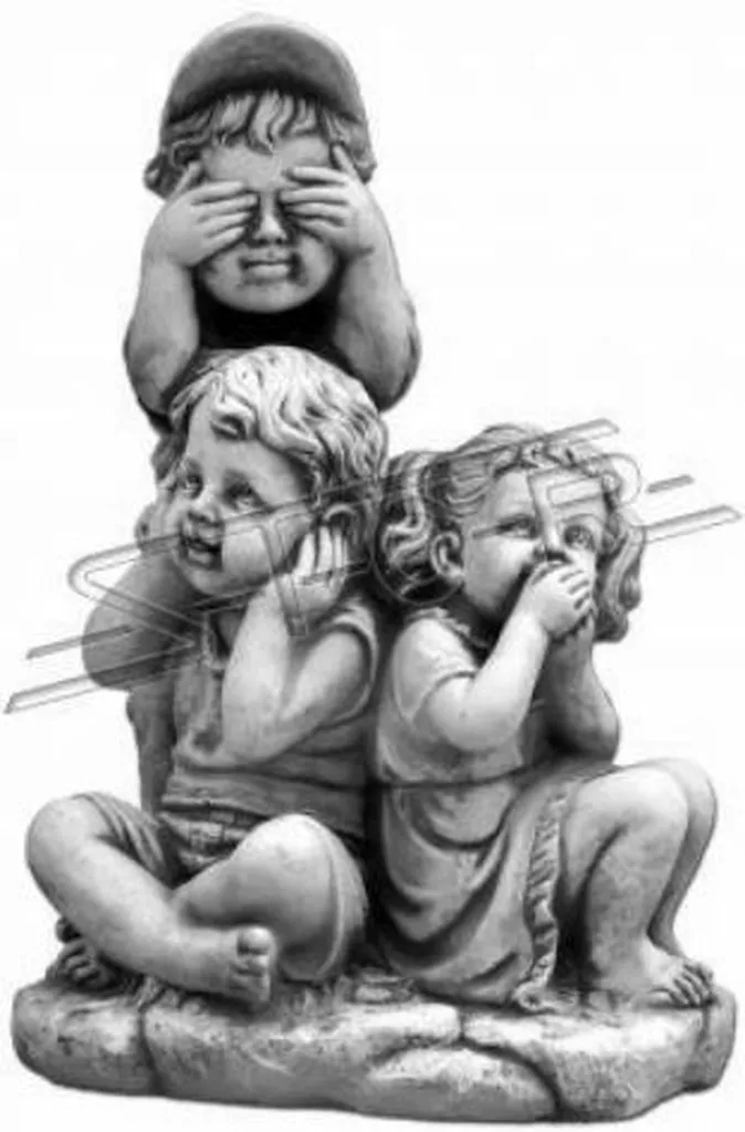 Statue Enfants Jouant 101045 - Sculpture de Jardin Résistante au Gel