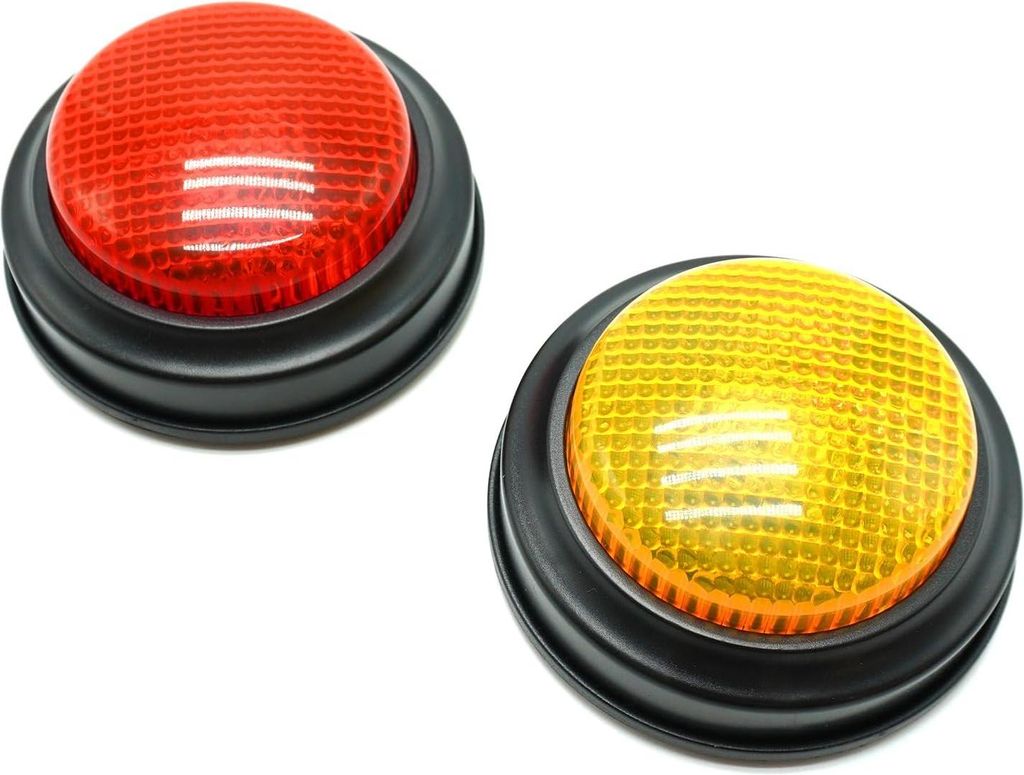 Gelabur 2-Pack Buzzer für Trivia Spiele, Antwort Buzzer für Klassenzimmer, Family Feud Jeopardy Buzzer, Game Buzzer Mit Licht und Ton für Klasse...