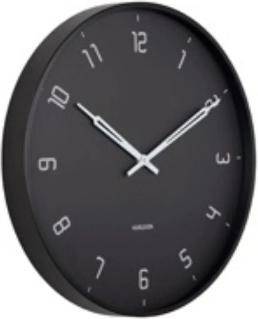 Horloge Murale Noire Karlsson Stark pour Déco Bureau et Salon Chic