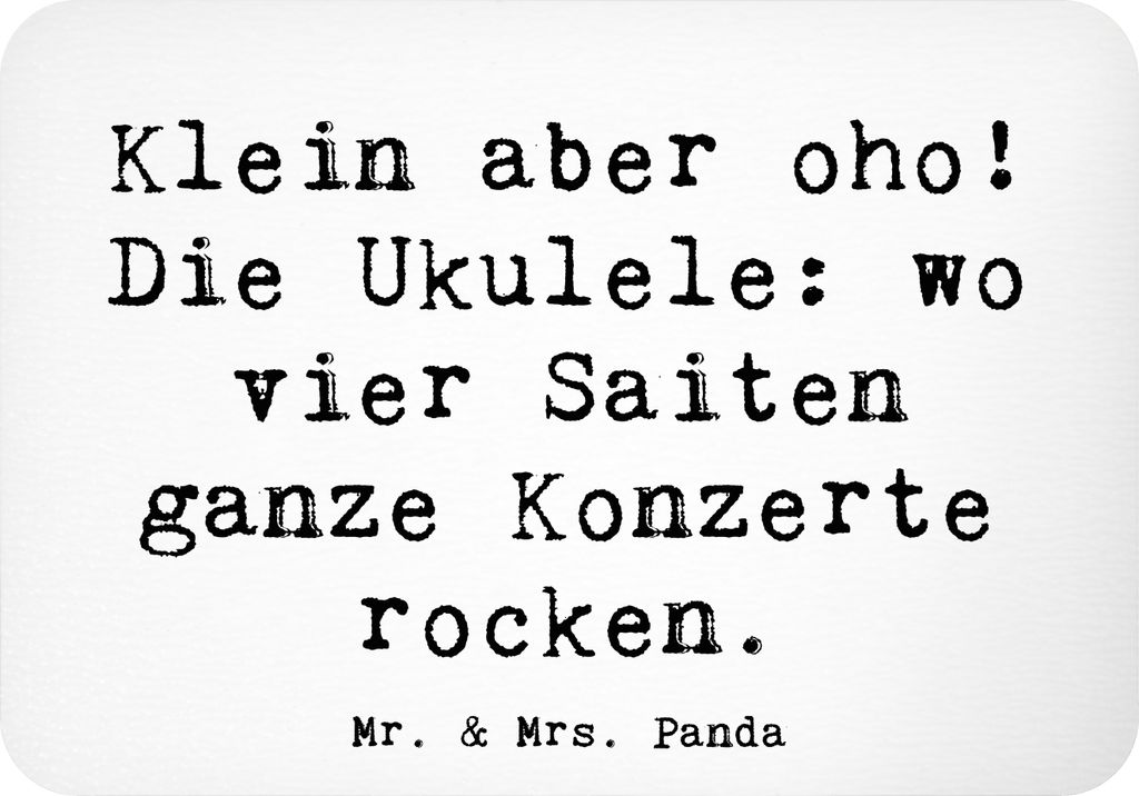 Mr. & Mrs. Panda magnet Spruch Ukulele Magie - Weiß - Geschenk, Saiteninstrument, whiteboardmagnet, Lieder, Notizhalter, Musiker, Akkorde, Hawaii,...