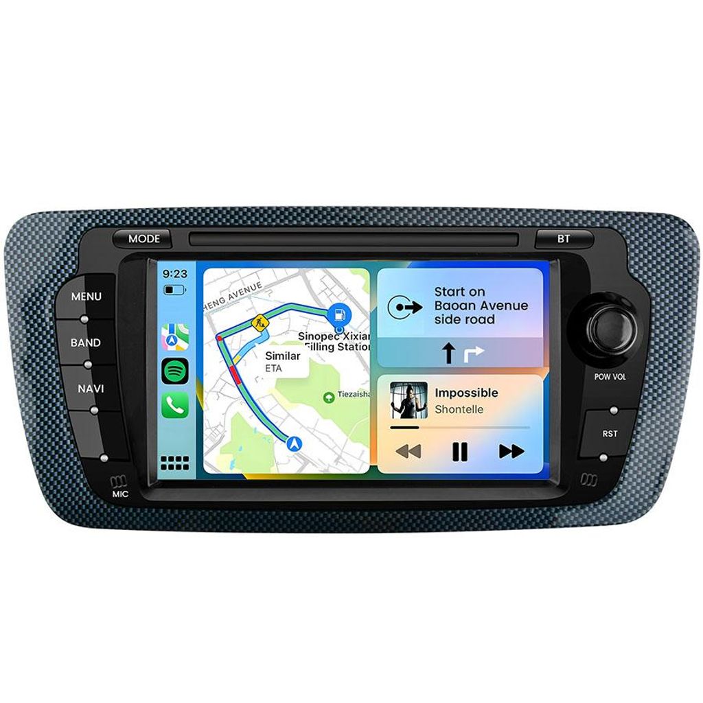 Hexinex Android 15 Autoradio für Seat Ibiza (2009-2013) 1GB+32GB, WiFi, 4-Kern