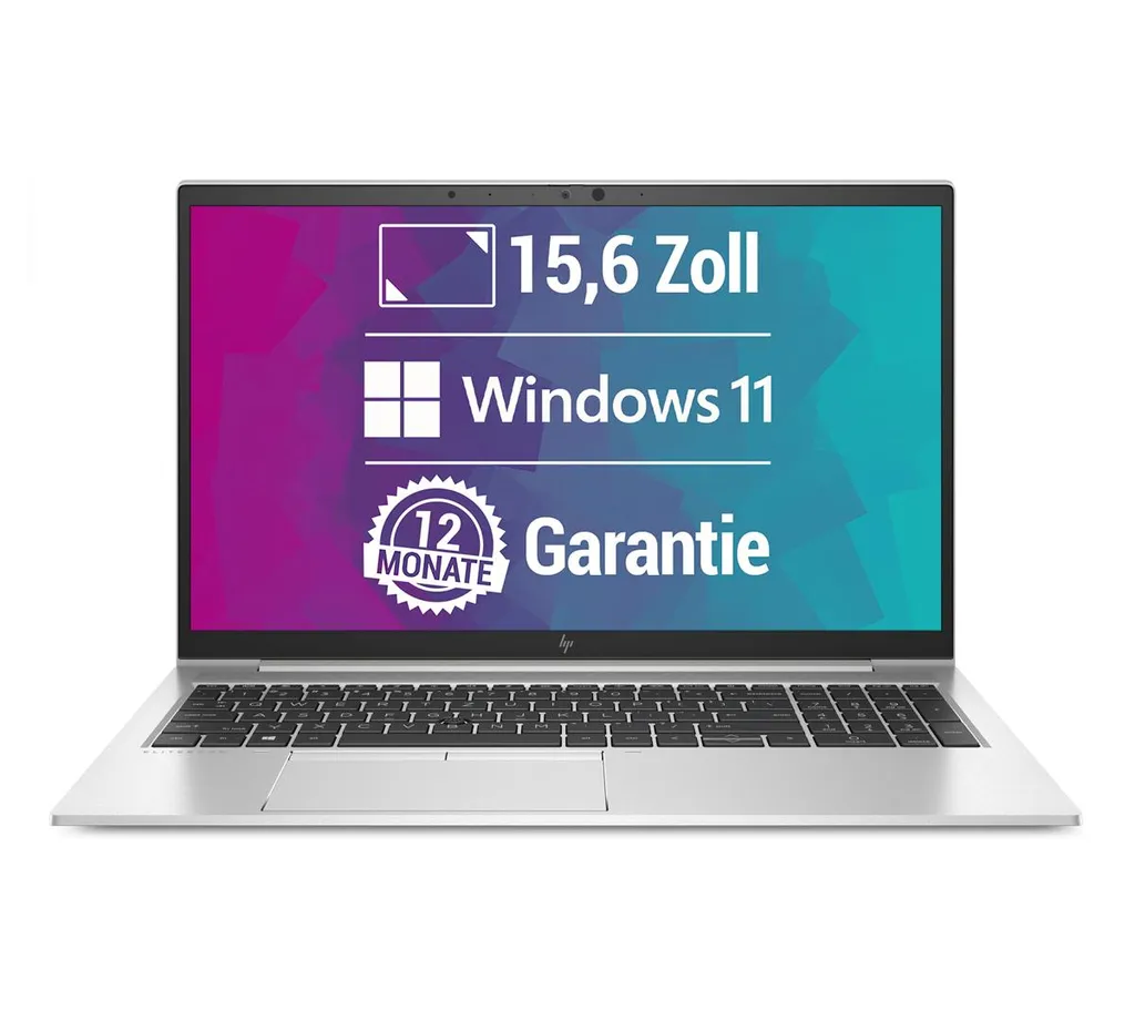 HP EliteBook 850 G7 15,6" Full HD Laptop - Intel Core i5-10310U bis 4x4,2GHz - 8GB RAM - 512GB SSD M.2 - Webcam - Windows 11 Pro - Norton 360 1 Jahr