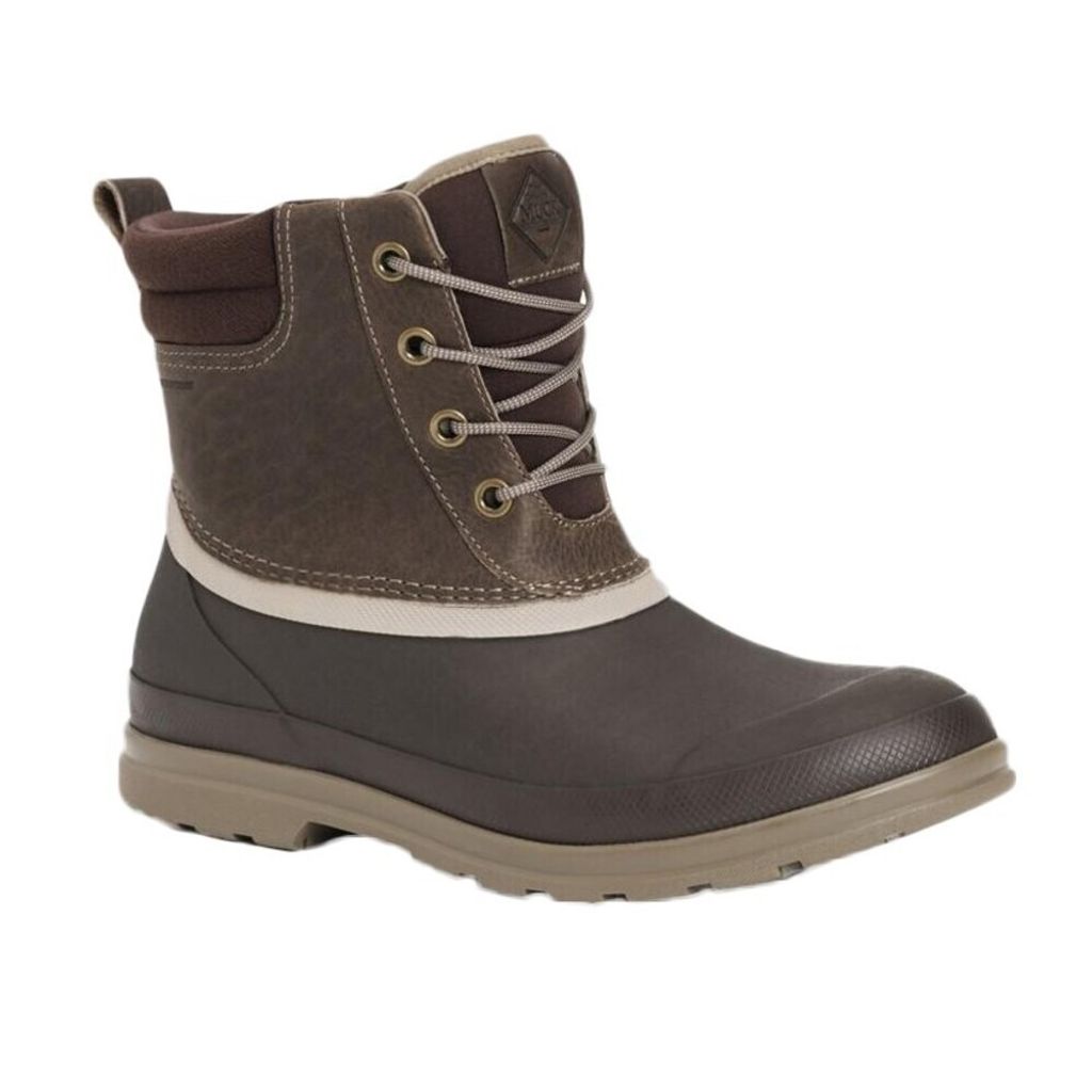 Muck Boots - Herren Gummistiefel "Originals Duck Lace", Leder FS8568 (47 EU) (Blaugrün/Dunkelbraun)