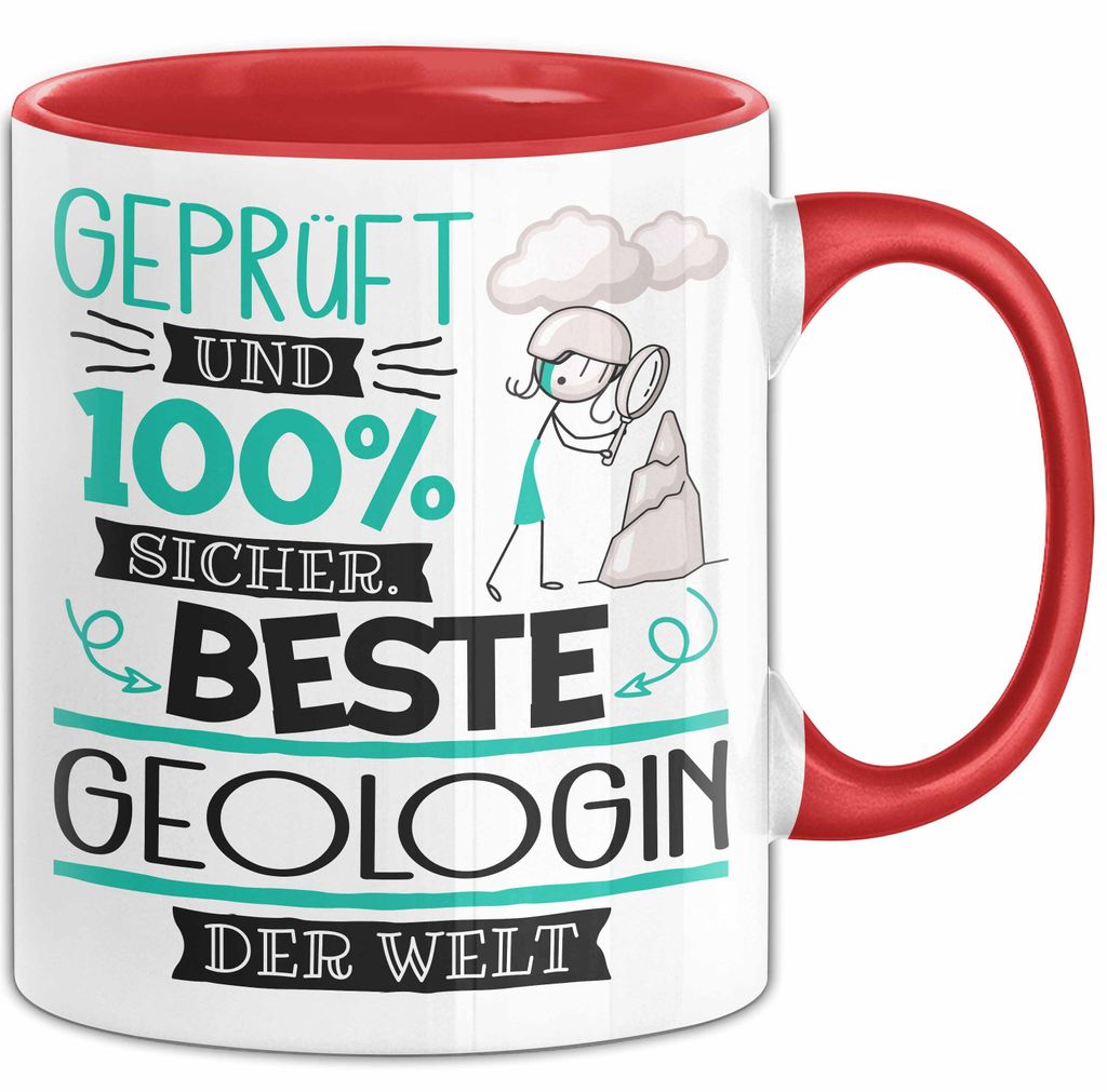 Beste Geologin Der Welt Tasse Geschenk für Eine Geologin Und Sicher Geschenkidee Geburtstag Weihnachten (Rot)