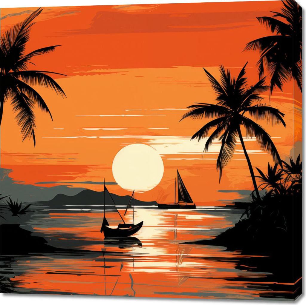 Bild 100x100cm Tropische Ruhe