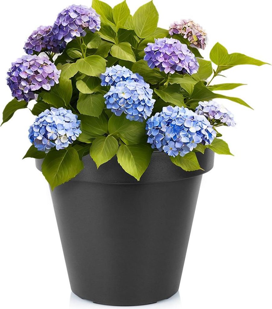 Kunststoff-Gartentopf schwarz rund 39 cm Produktbild 