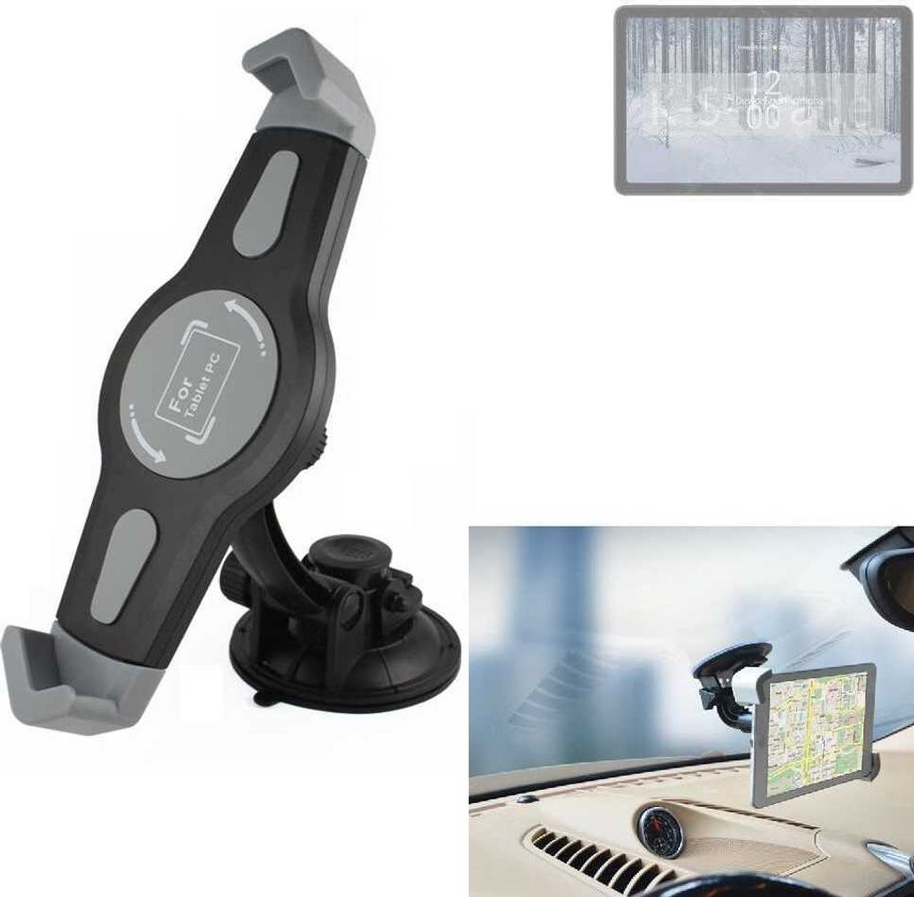 K-S-Trade Scheiben-Halterung für Tablets kompatibel mit Nokia T21 Wi-Fi KFZ Tablet Saugnapf Auto Halterung Windschutzscheibe Holder Halter
