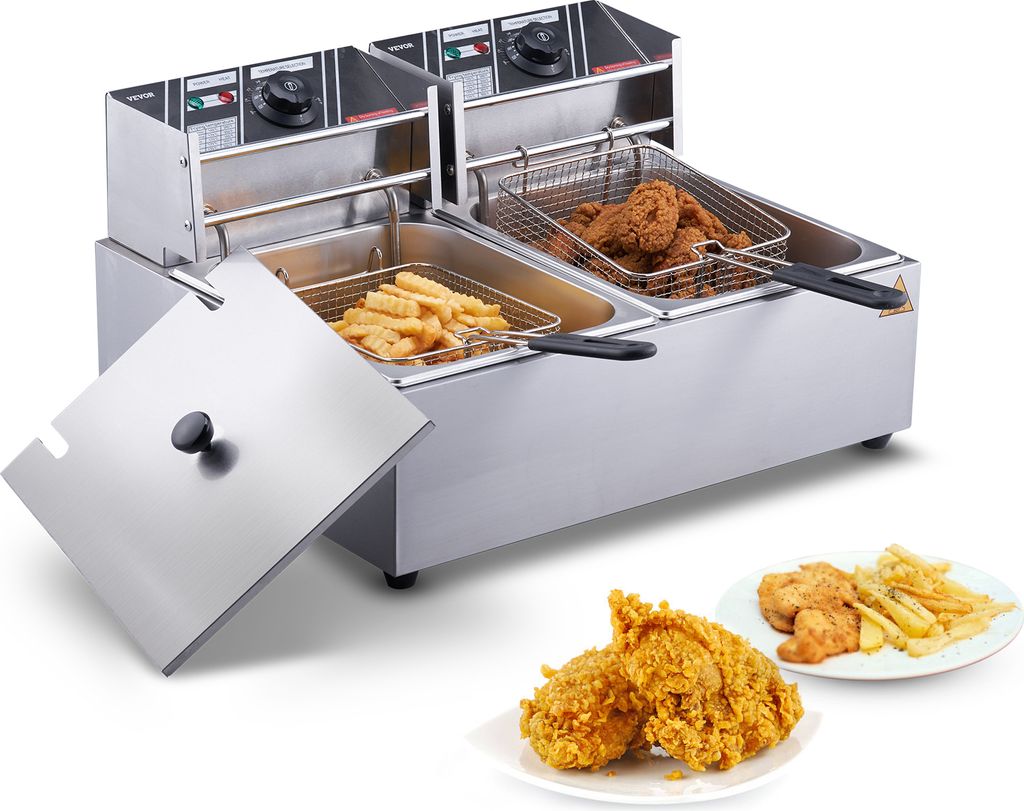 VEVOR 12x2L Kommerzielle Elektrische Fritteuse Edelstahl Produktbild 