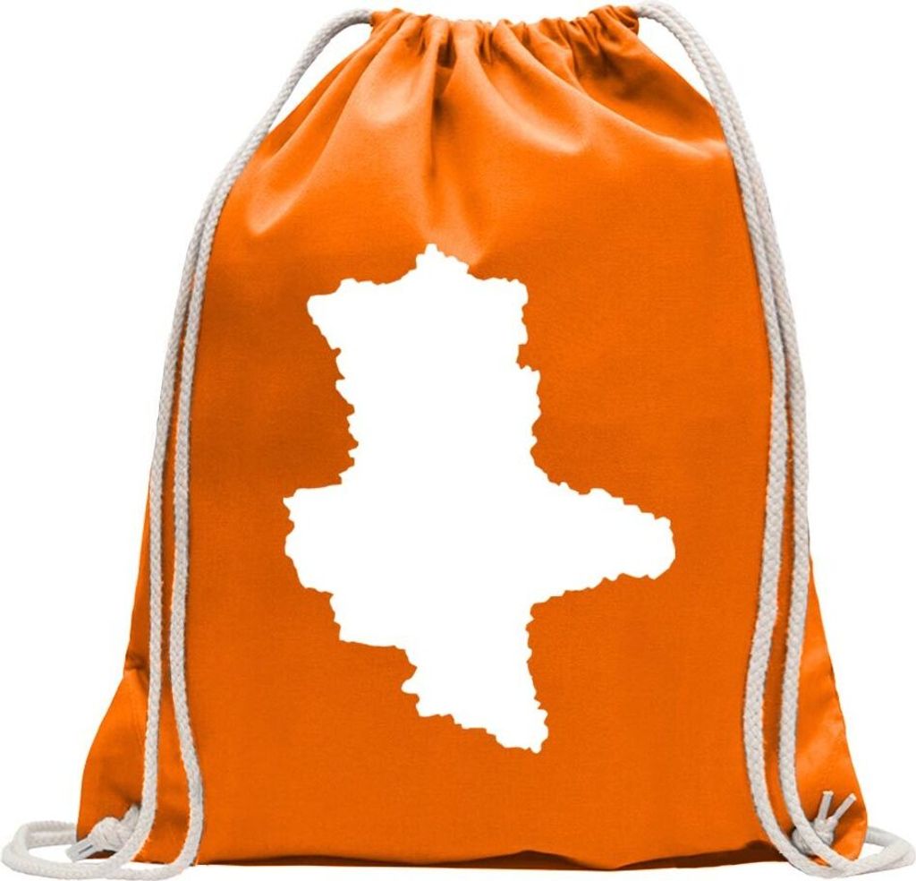 Kiwistar - Turnbeutel - mandarin - Sachsen - Anhalt Deutschland Silhouette - Fun Rucksack Sport Beutel Gymsack Baumwolle mit Ziehgurt