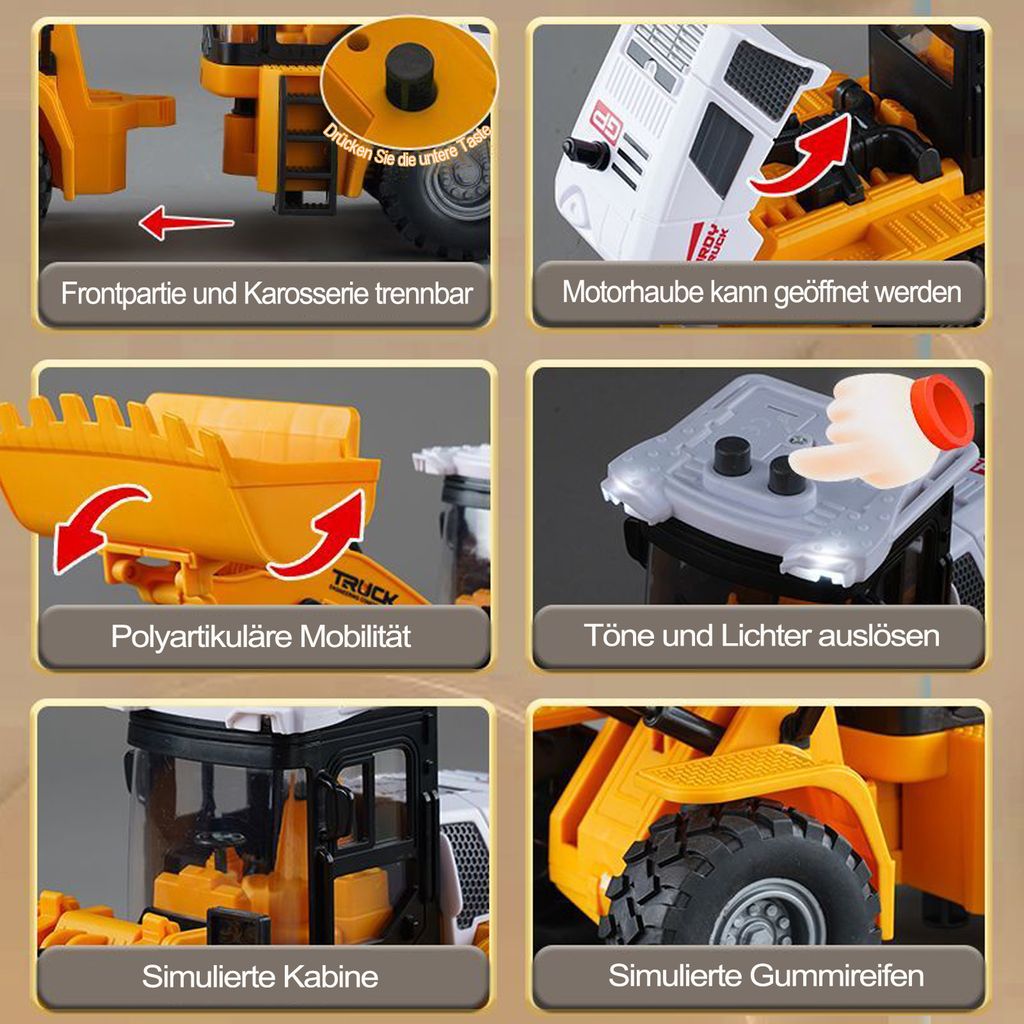 Auto Spielzeug Radlader, Spielzeugauto Bagger, Produktbild 4