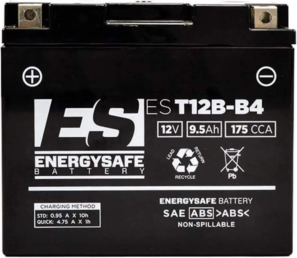 Batterie EnergySafe EST12B-B4 12V 10AH étanche pour moto et quad