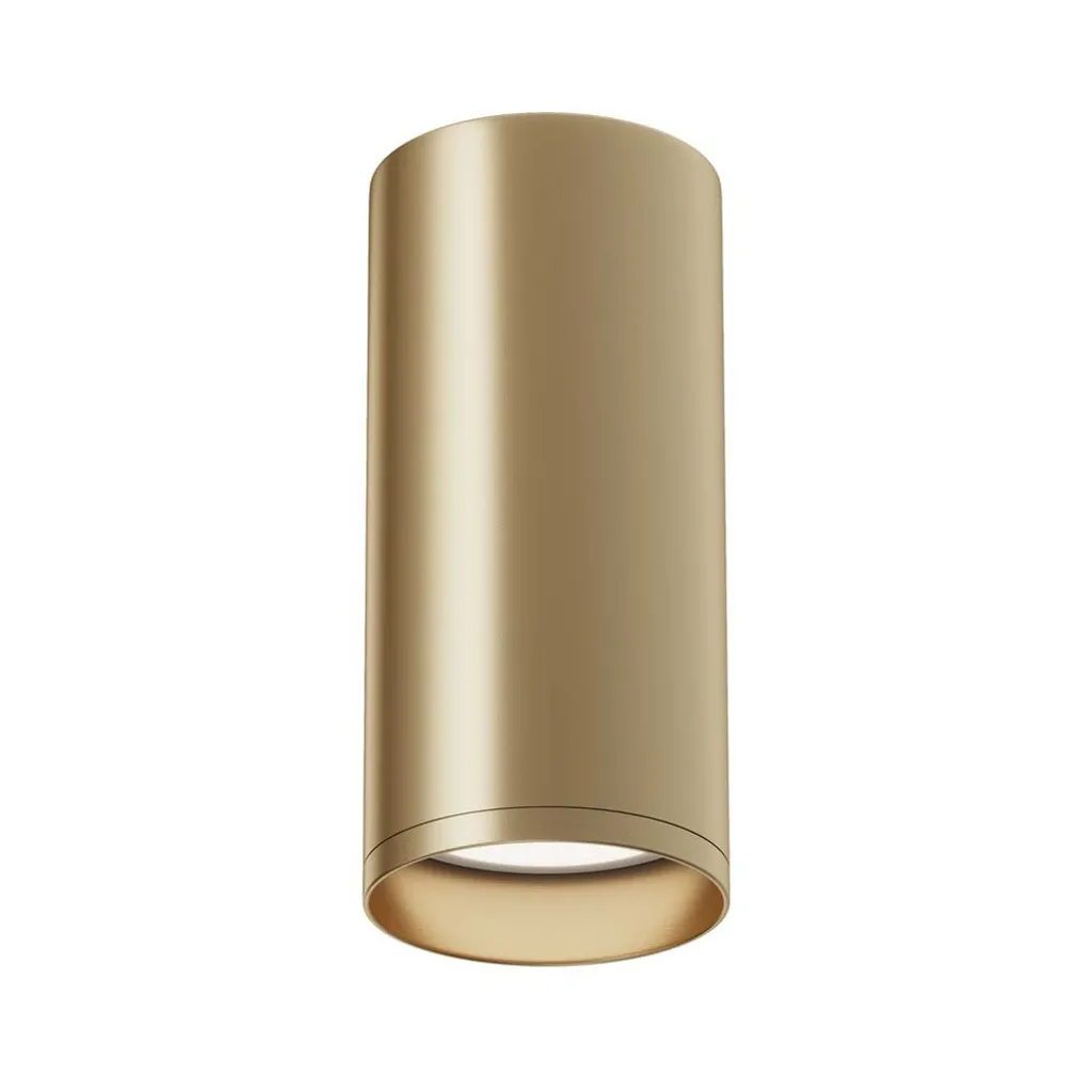 Plafoniera Alluminio Oro Opaco H 13 cm - Design Moderno e Durata LED