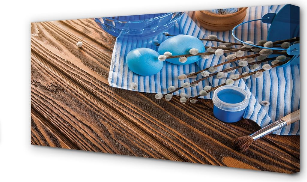 Leinwandbild 140x70 Wandkunst Egg-basierte Farben Boards
