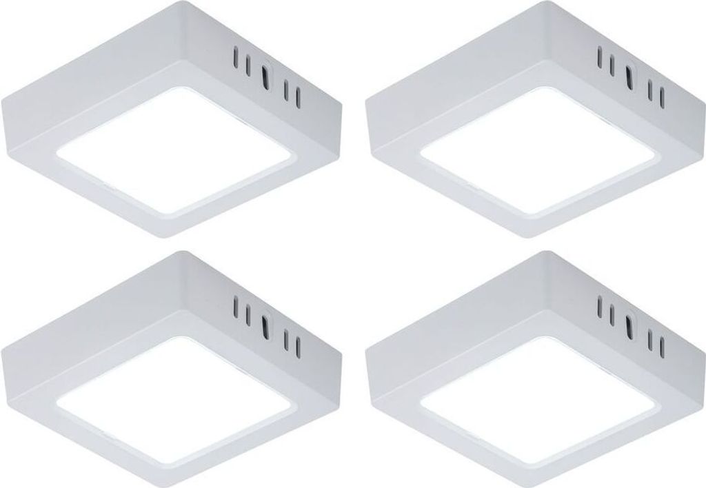 4er Set LED Deckenlampe, Aufbau-Panel, kaltweiß, L 12 cm Produktbild 