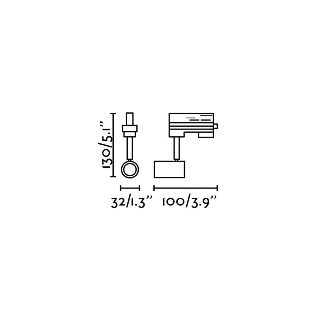 Spot sur rail triphasé orientable PLOT GU10 noir pour boutique et salon - 6