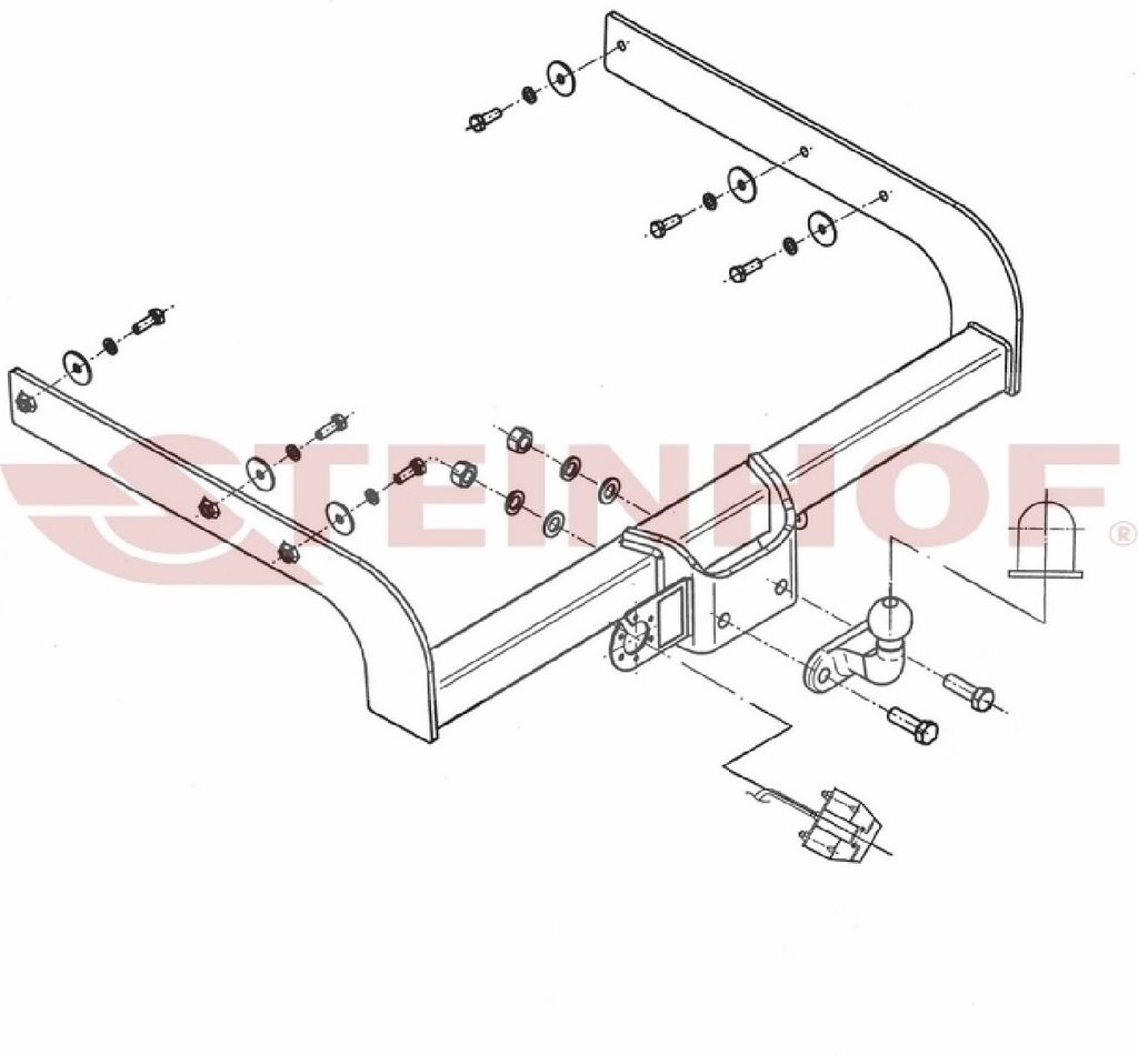 Z548425 Anhängerkupplung passend für VW Transporter 09/2009-08/2015 starr