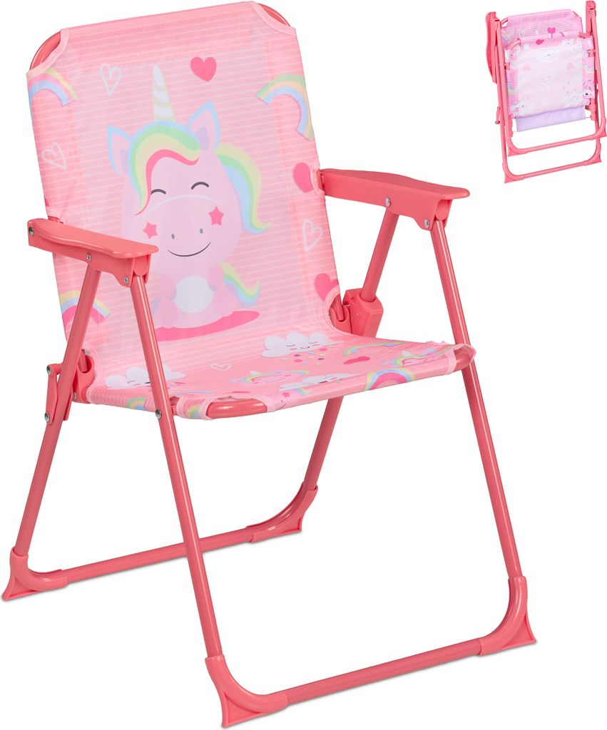 Relaxdays Kinder Klappstuhl, Campingstuhl mit Produktbild 
