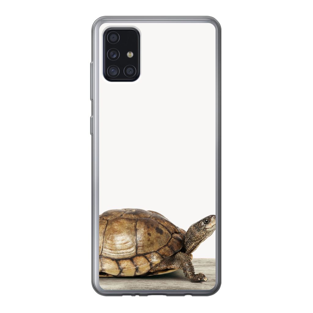 MuchoWow Handyhülle Schutzhülle Hülle für Samsung Galaxy A52 5G Schildkröte - Junge - Tiere - Kinder - Mädchen Silikon Softcase Handy Hüll...