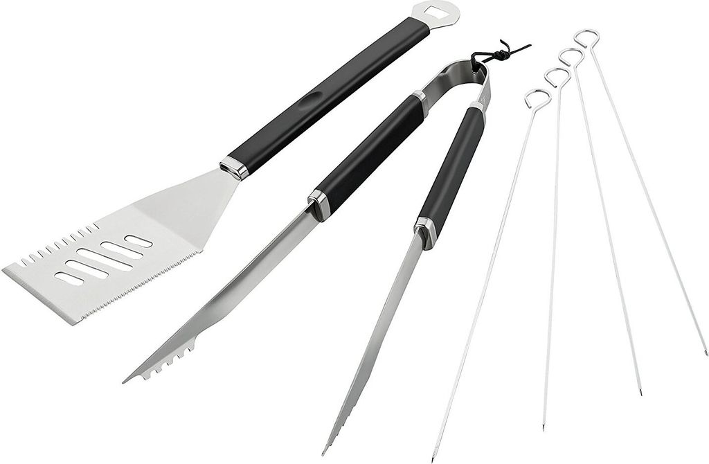 Edelstahl Grill Zubehör Grillzange Set HEIMWERT Produktbild 