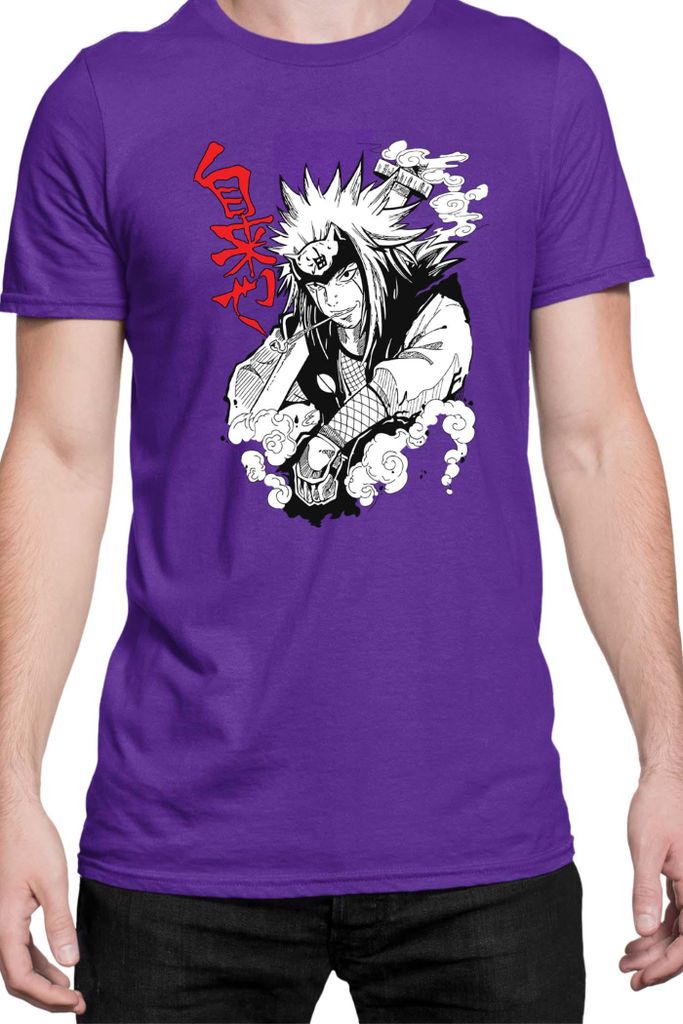 Herren T-Shirt Naruto Jiraiya 04, Man XL / Lila