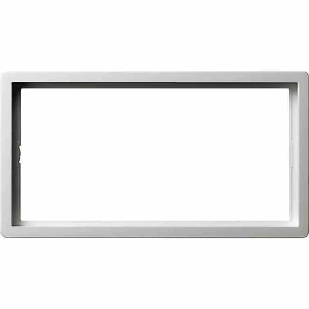 Plaque de finition double Gira blanc brillant sans barre centrale 1002112