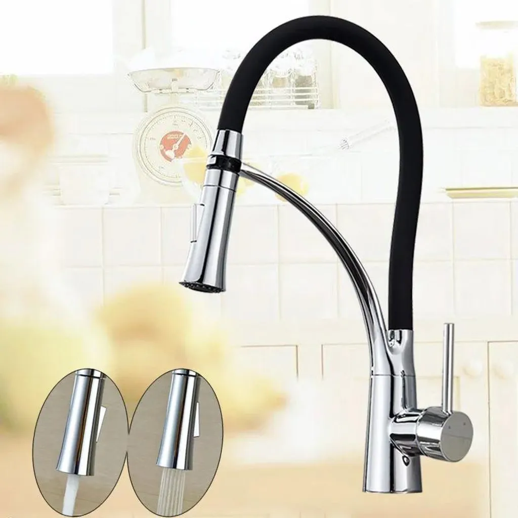 Miscelatore Cucina Monocomando a Soffitto Luxury Chrome No LED - 2