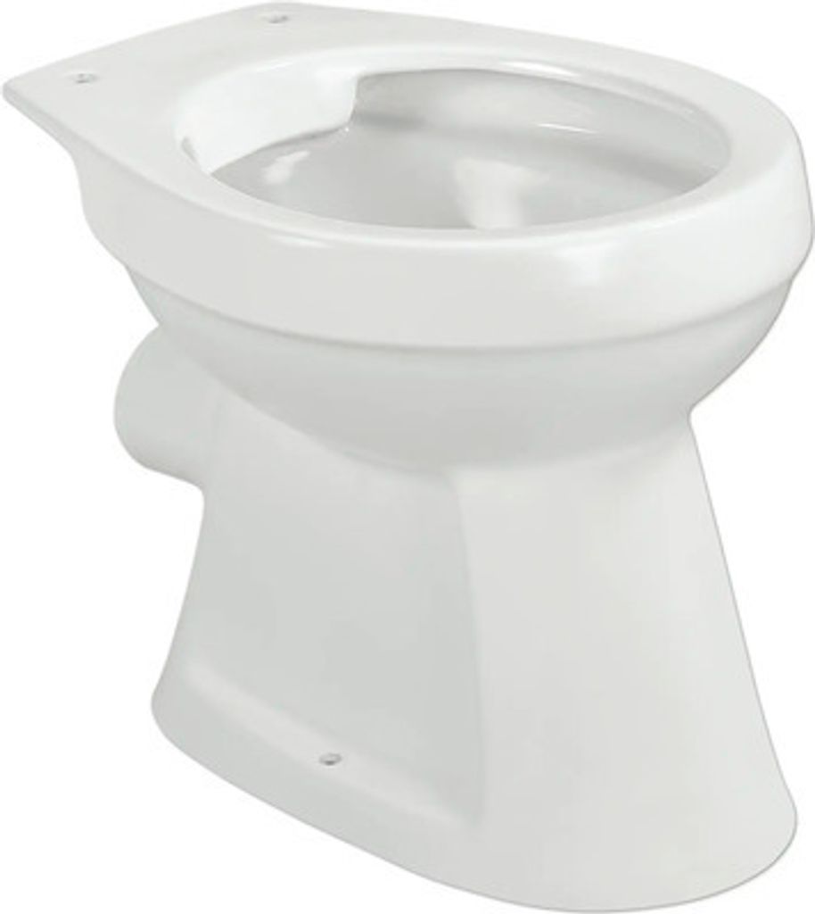 Stand-WC Rekia Flachspüler ohne Spülrand weiß glänzend ohne WC-Sitz 1276808