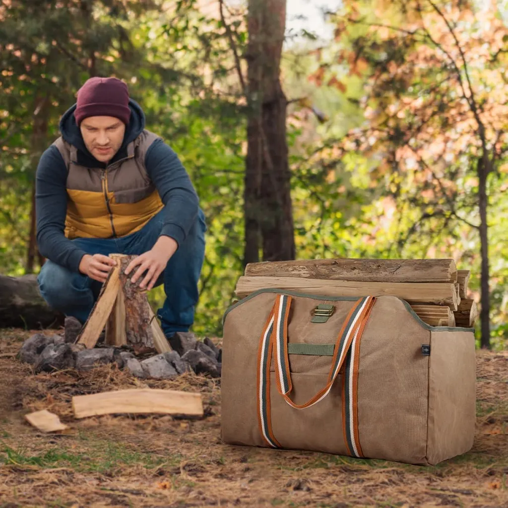 Sac à bois de chauffage étanche pour transporter les bûches sans salir