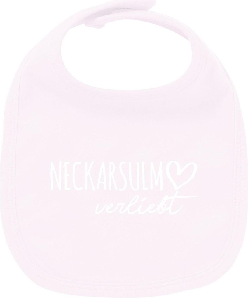 Huuraa Unisex Babylatz Neckarsulm verliebt Geschenk Babypink Baumwolle Neckarsulm Mitbringsel