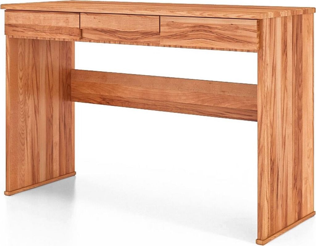 Schreibtisch Bento aus Kernbuche massiv 115x45x77 cm mit 3 Schubladen
