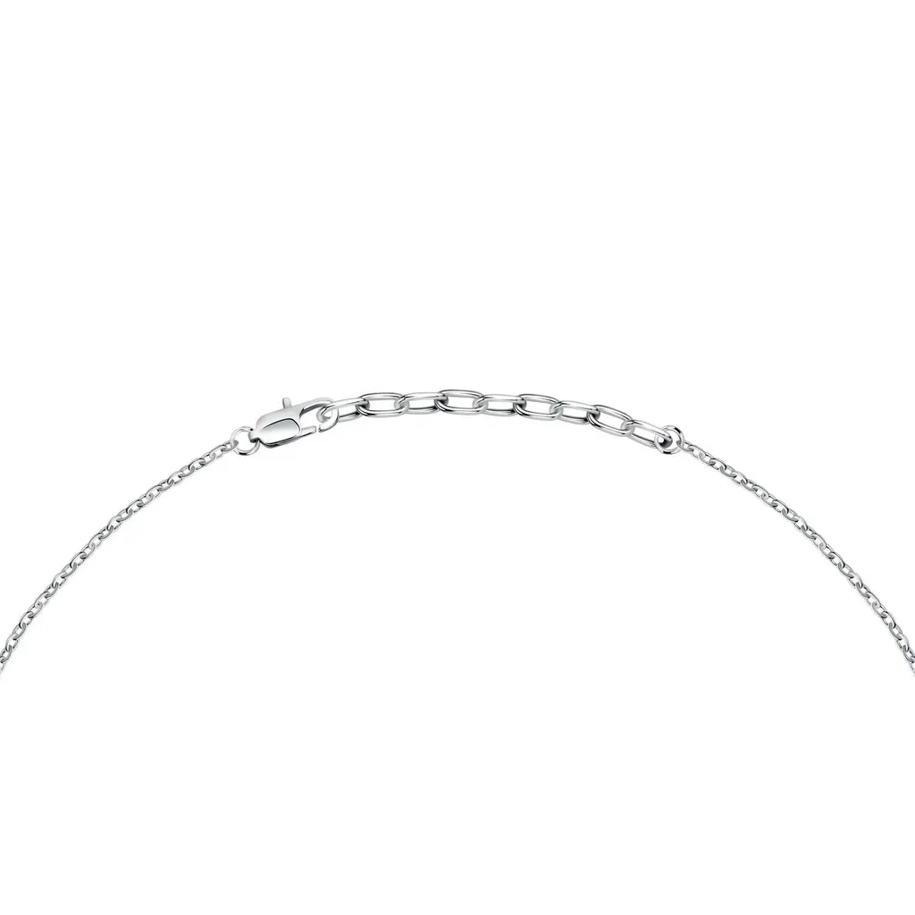 Pendentif Maserati acier argenté et revêtement bleu IP inaltérable - 3
