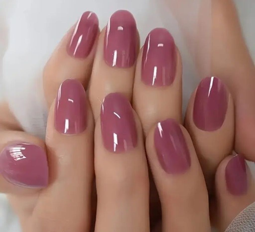 GKA Künstliche Fingernägel altrosa 24p G17 zum Aufkleben press on Nails Klebepads mit Kleber und Nagelfeile Nägel Kunstnägel Express