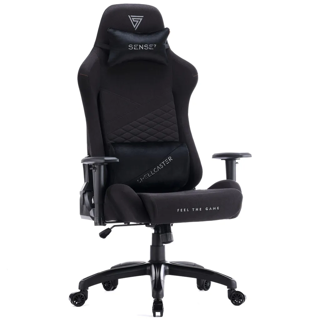 Siège de Bureau Ergonomique XL SENSE7 pour Grande Taille et Gaming Noir