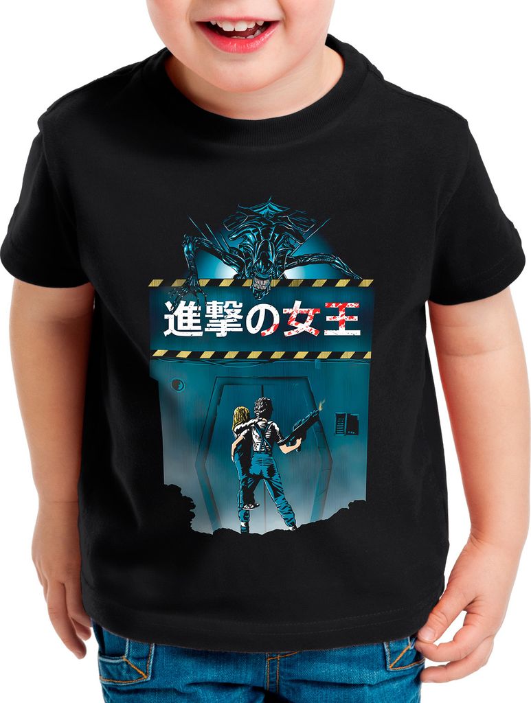 style3 Queen Attack Kinder T-Shirt xenomorph alien ripley movie